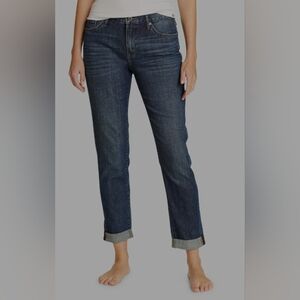 NWOT Eddie Bauer Boyfriend Midrise Slim Cuffed Jeans
